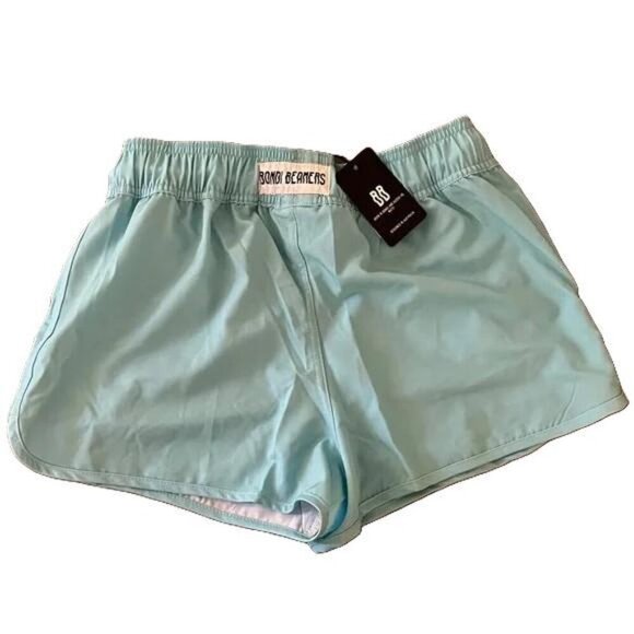 Bondi Beamer's Women's Athletic Beach Light Blue Shorts, Size 10 - Picture 2 of 5